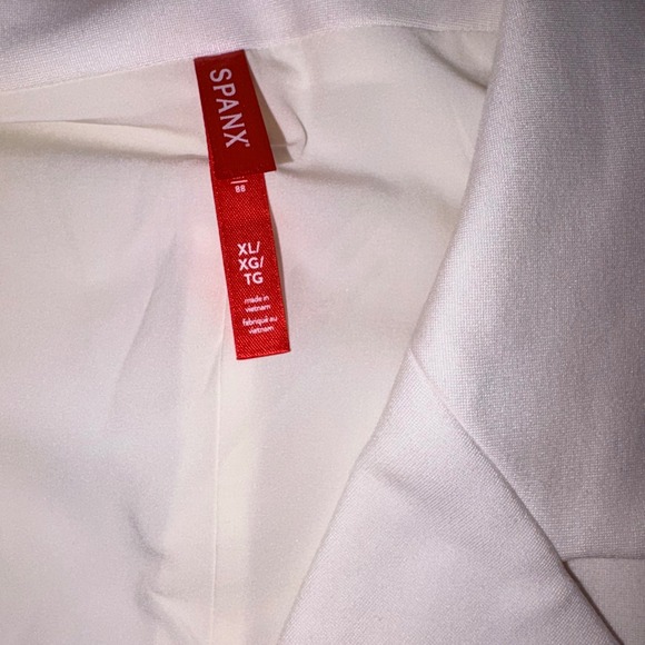 SPANX ponte wrap vest off White Sleeveless Longline dress XL new lined - Picture 9 of 12